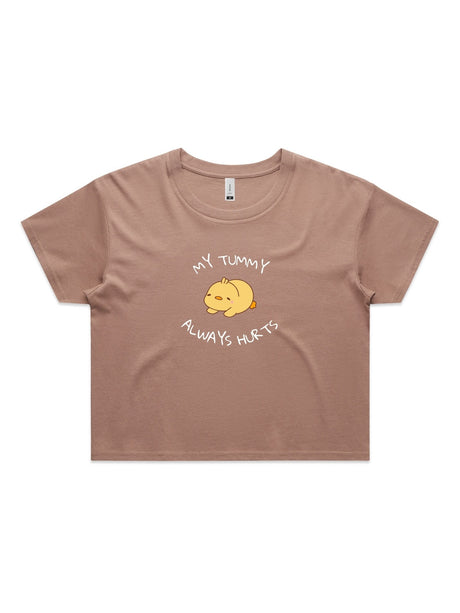 My Tummy Always Hurts - Womens Premium Crop Top