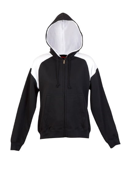 Ladies/ Junior Shoulder Contrast Zip Hoodie