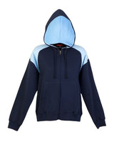 Ladies/ Junior Shoulder Contrast Zip Hoodie