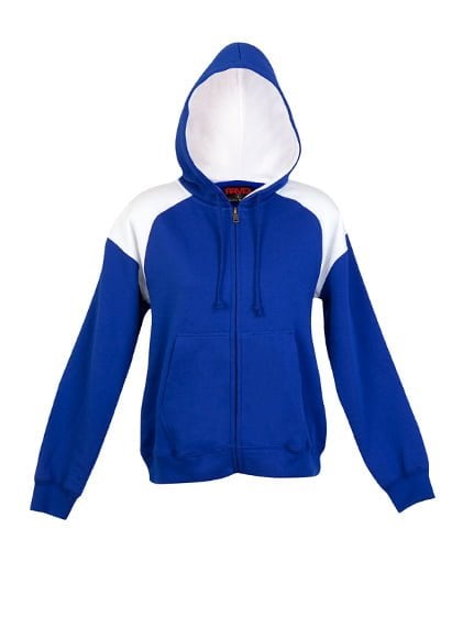 Ladies/ Junior Shoulder Contrast Zip Hoodie