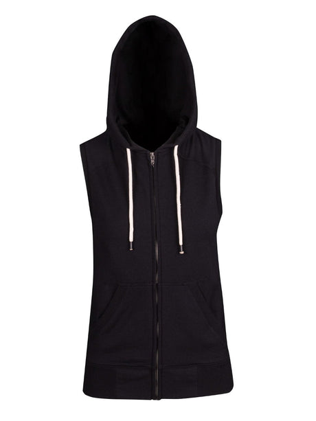 Ladies/ Junior Greatness Heather Sleeveless Zip Hoodie