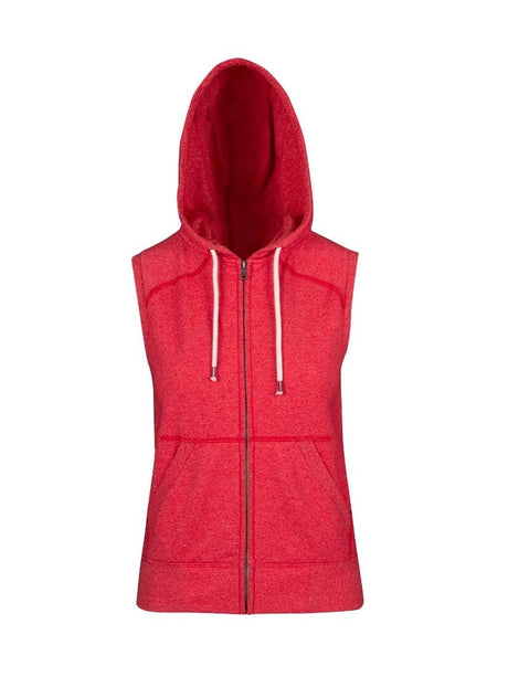 Ladies/ Junior Greatness Heather Sleeveless Zip Hoodie