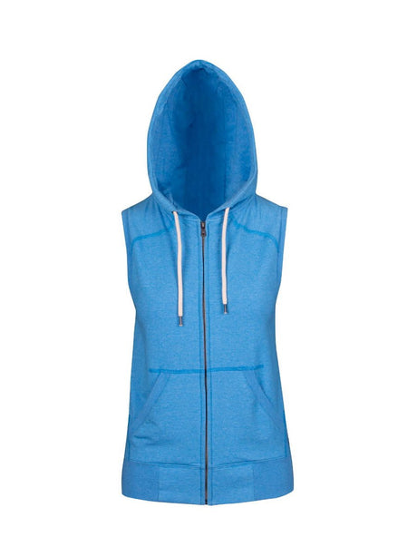 Ladies/ Junior Greatness Heather Sleeveless Zip Hoodie