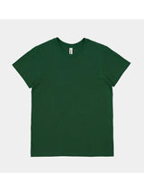 Womens Basis Short Sleeve Tee in a dark forest green color with a classic crew neck.