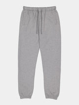 Womens Basis Track Pant in heather grey with an elastic drawstring waist and cuffed ankles.