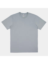 A light grey, short-sleeve crew neck t-shirt for men in a relaxed fit.