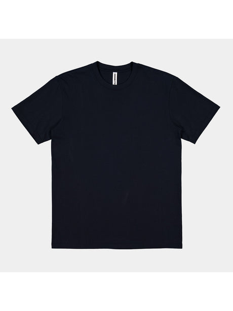 Mens Everyday Short Sleeve Tee in navy blue with a ribbed crew neckline and relaxed fit.