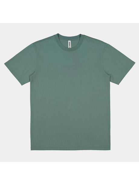 Mens Everyday Short Sleeve Tee in a sage green color with a ribbed crew neckline.