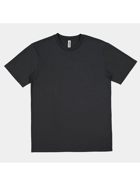 Mens Everyday Short Sleeve Tee in black with a ribbed crew neckline and relaxed fit.