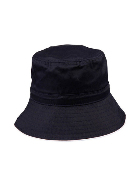 Poly/Cotton Twill Bucket Hat with Sandwich Peak