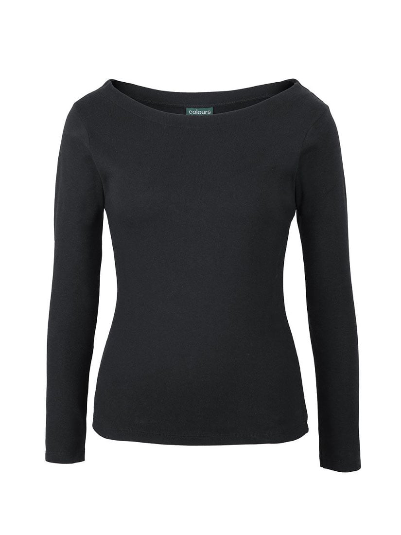 COC Ladies Long Sleeve Boat Neck Tee