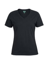 JB's Wear - Black V-neck t-shirt for women.