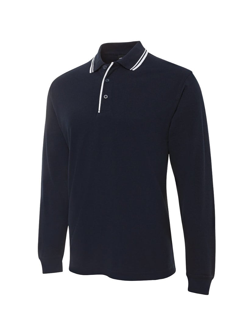 Long Sleeve Contrast Polo