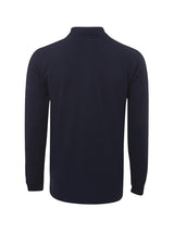 JB's Wear - Navy blue long sleeve polo shirt, back view.