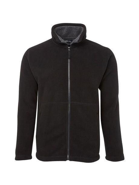 JB's Wear - Black full-zip fleece jacket with a sherpa-lined collar.