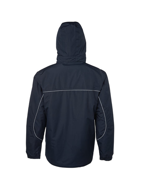 JB's Wear - Dark navy Tempest jacket with reflective piping and a hood.