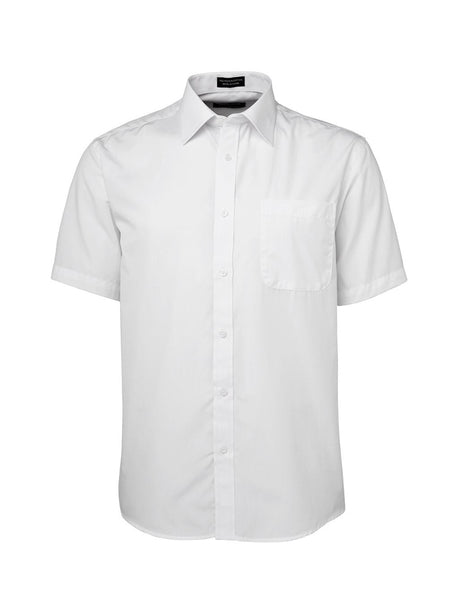 JB's Wear - Short sleeve white poplin shirt with a chest pocket.