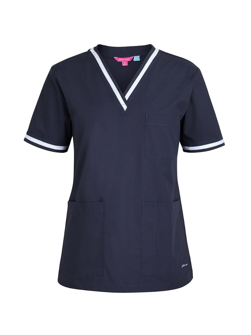 Ladies Contrast Scrubs Top