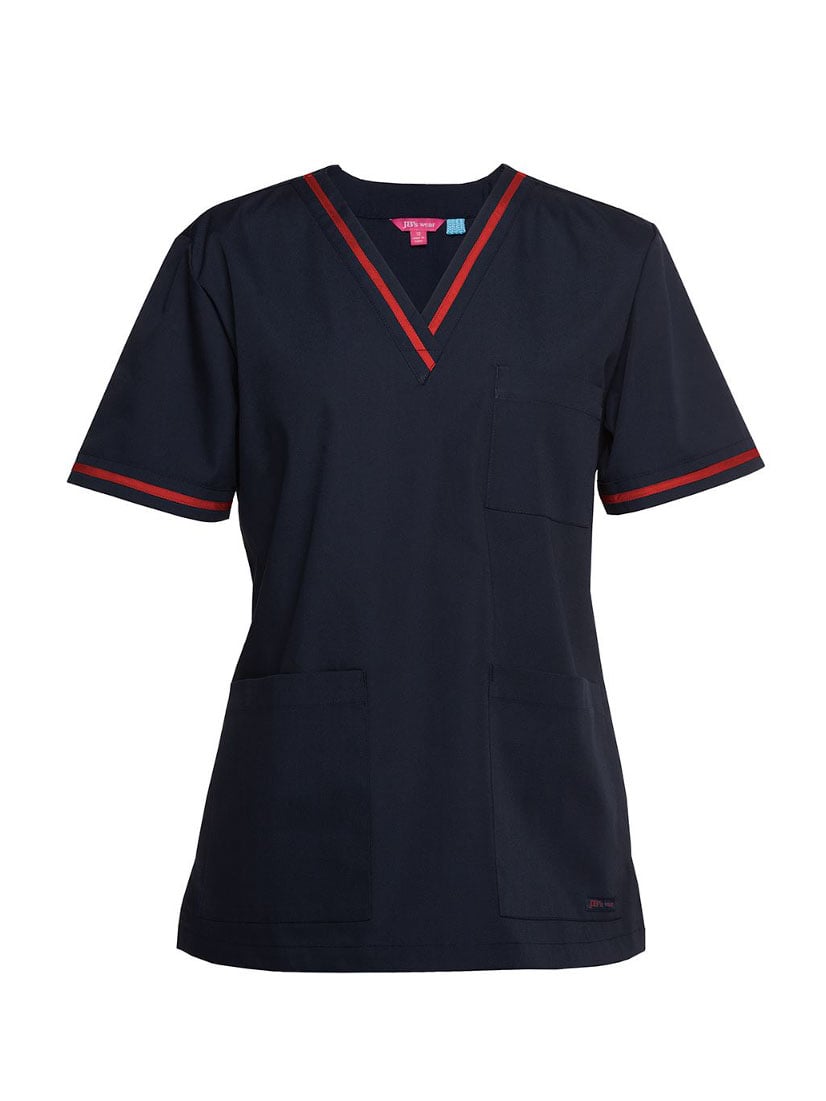 Ladies Contrast Scrubs Top