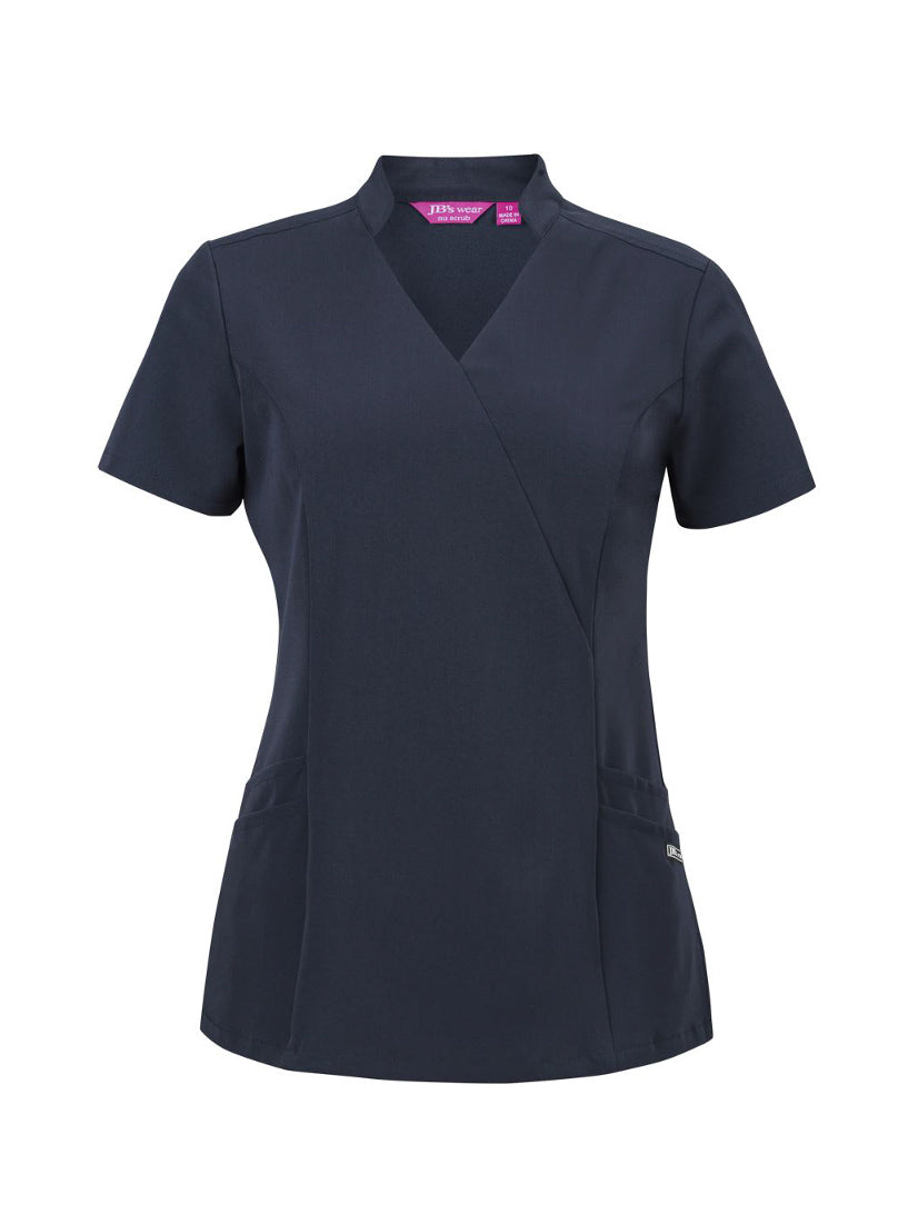 Ladies Nu Mandarin Collar Scrub Top