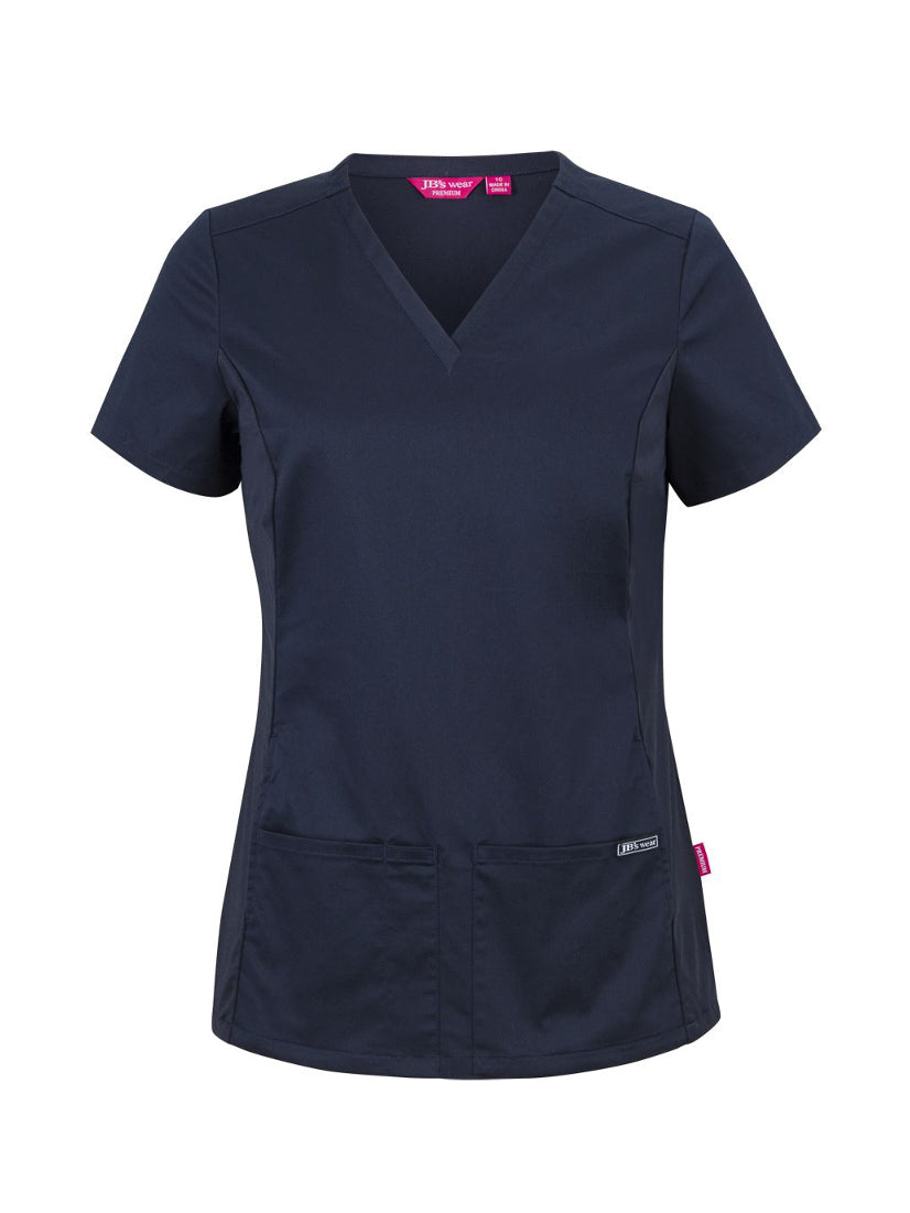 Ladies Premium Stretch Panel Scrub Top