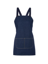 Cross Back Mid Length Denim Apron (Without Straps)