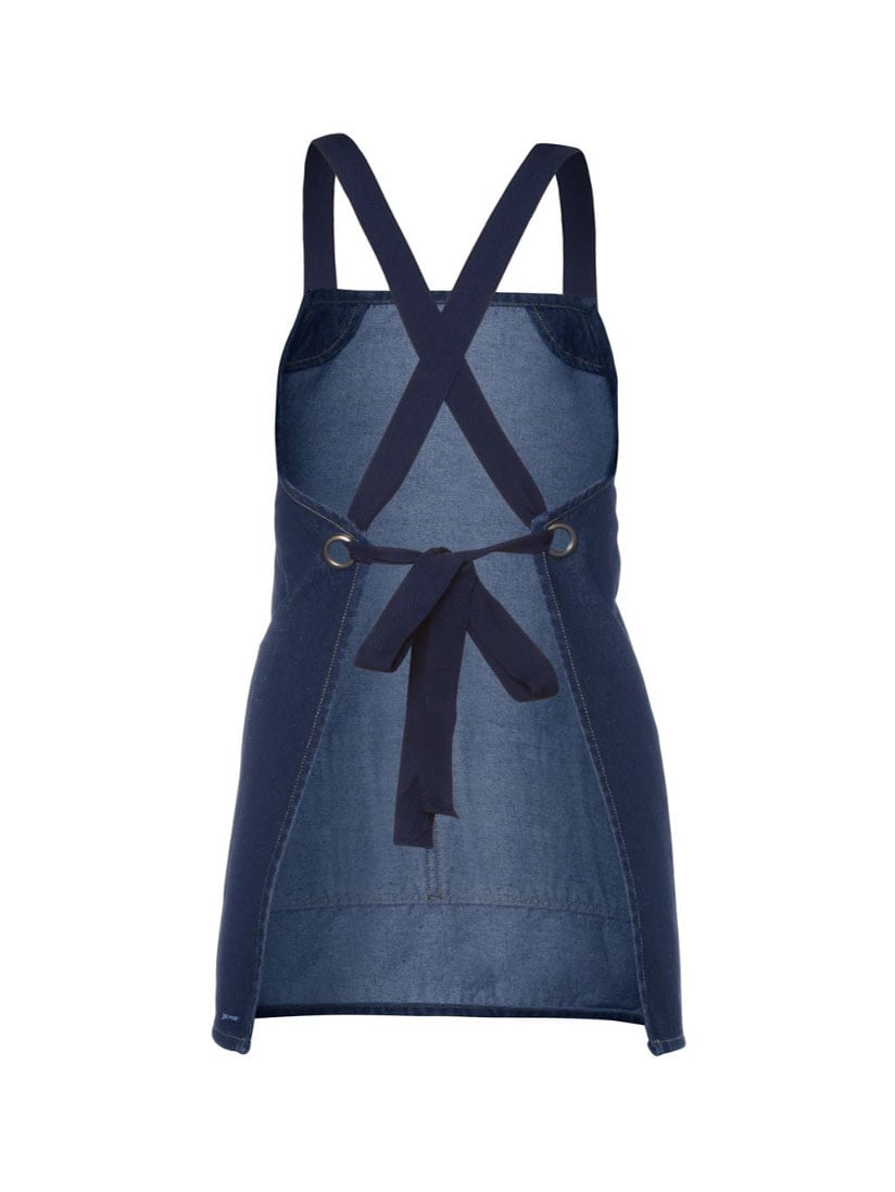 Cross Back Mid Length Denim Apron (Without Straps)