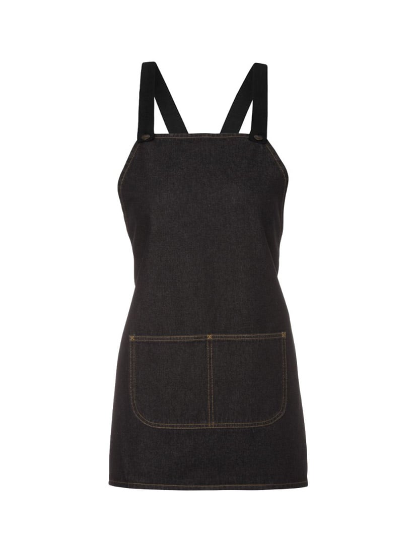 Cross Back Mid Length Denim Apron (Without Straps)