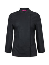 Ladies L/S Snap Button Chef Jacket