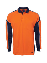 Hi Vis Long Sleeve Arm Panel Polo