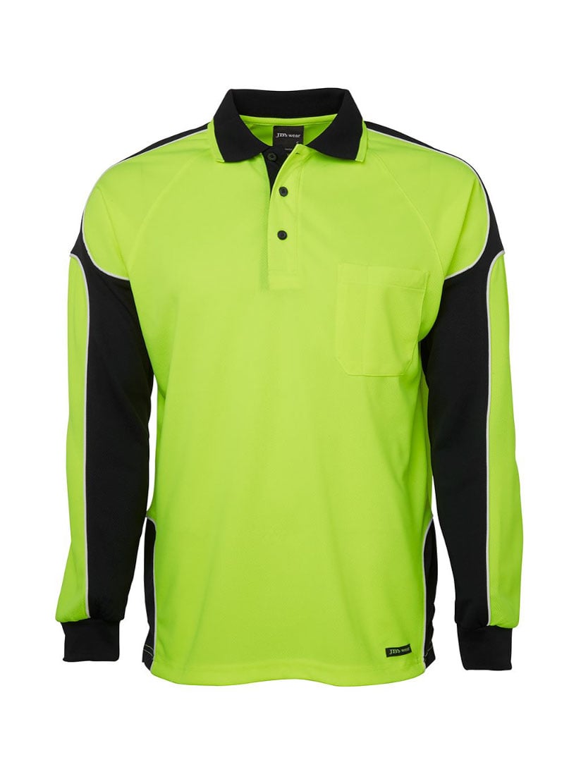 Hi Vis Long Sleeve Arm Panel Polo