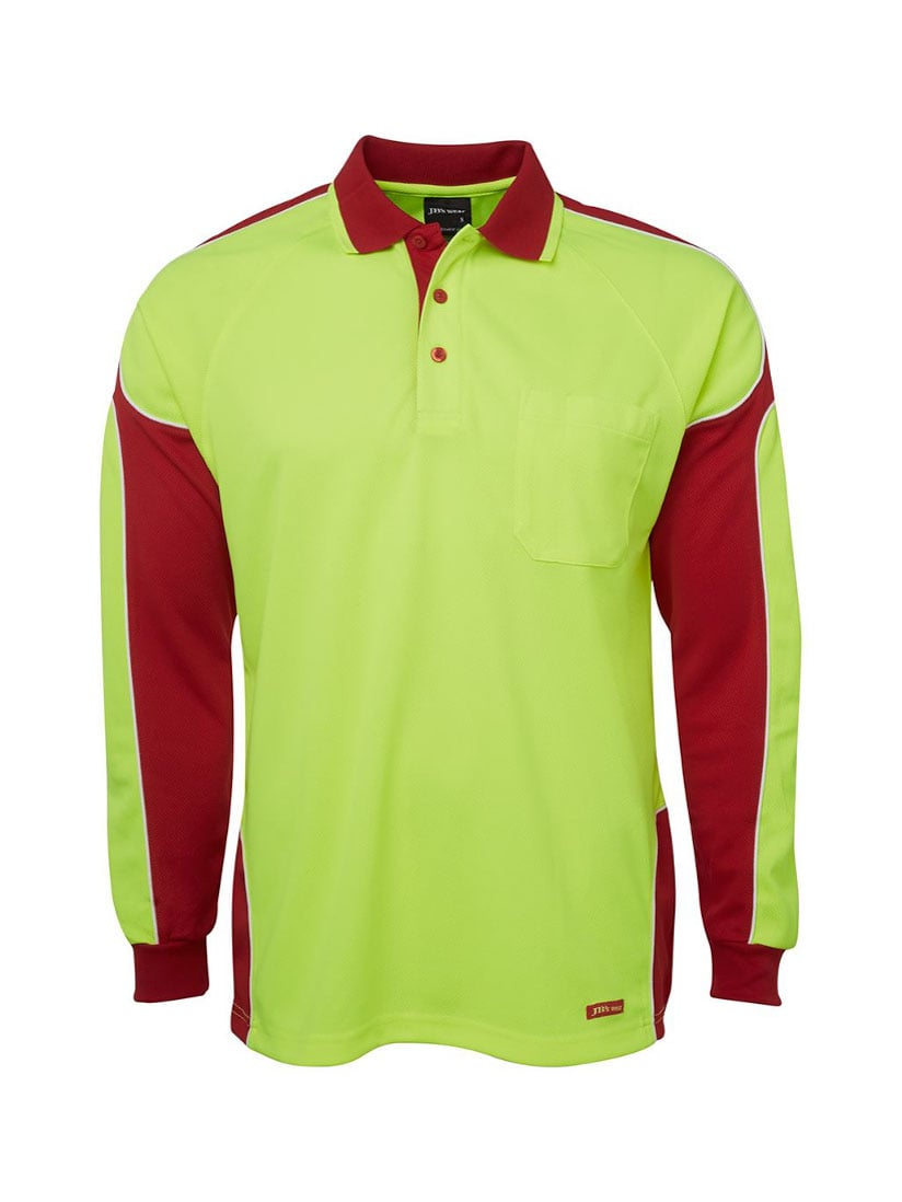 Hi Vis Long Sleeve Arm Panel Polo