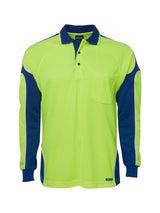 Hi Vis Long Sleeve Arm Panel Polo