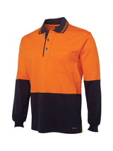 Hi Vis Long Sleeve Cotton Polo