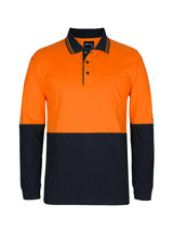 Hi Vis Long Sleeve Cotton Polo