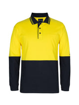 Hi Vis Long Sleeve Cotton Polo