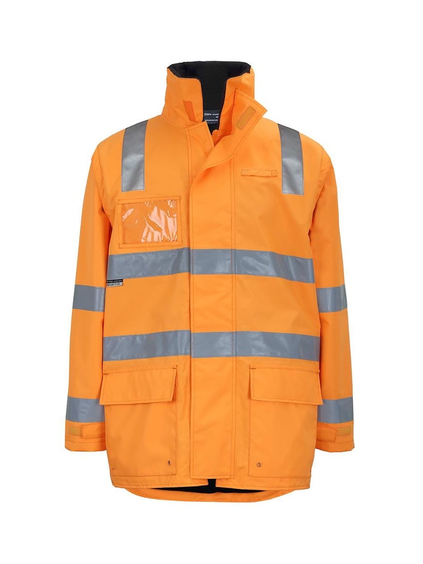 Hi Vis Aust. Rail D+N Zip Off Sleeve Long Line Jacket