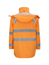 Hi Vis Aust. Rail D+N Zip Off Sleeve Long Line Jacket