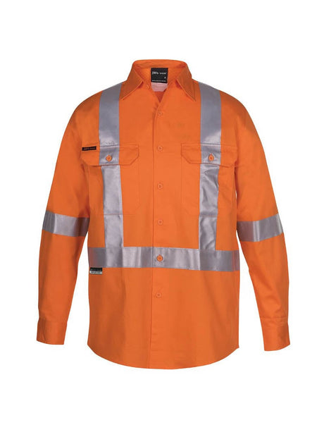 Hi Vis Long Sleeve D+N 150G Cross Back Tape Shirt