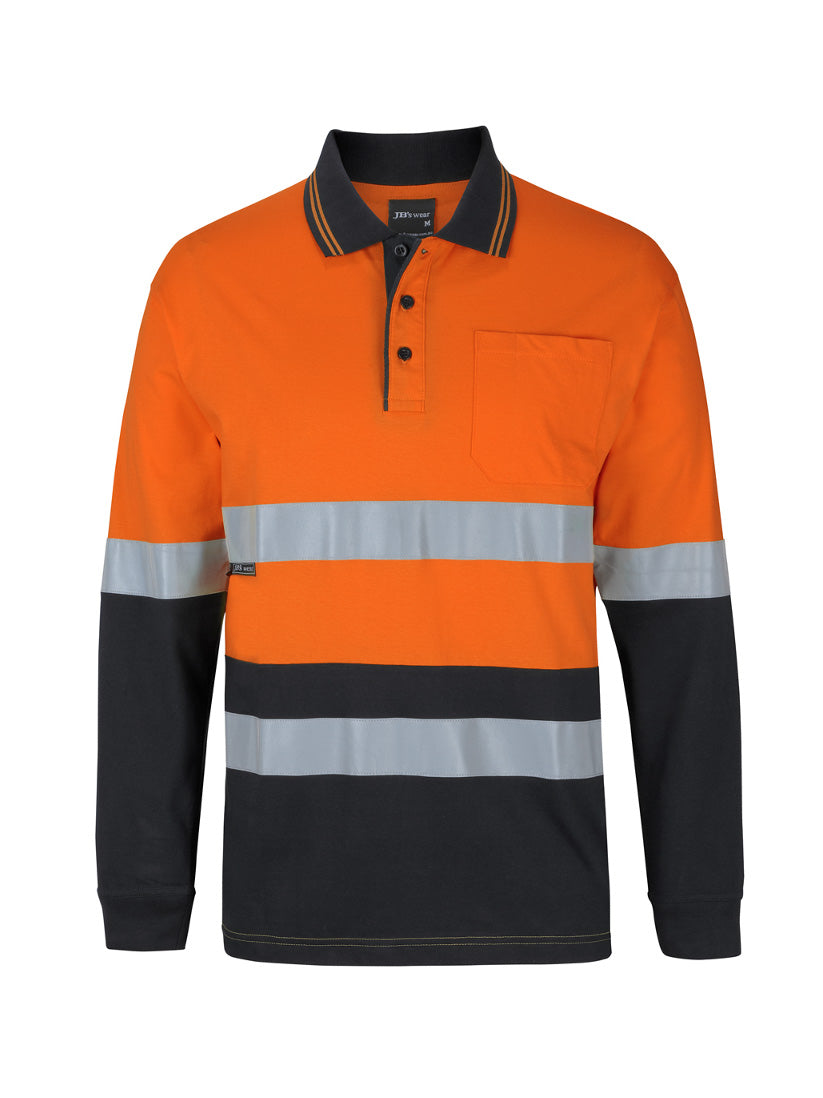 Hi Vis D+N Long Sleeve Cotton Polo