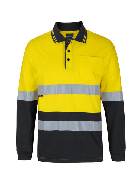 Hi Vis D+N Long Sleeve Cotton Polo