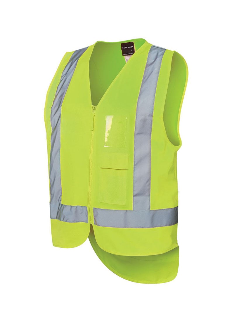 Hi Vis D+N Zip Drop Tail H Pattern Vest