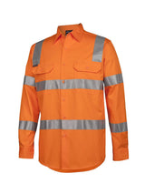 Hi Vis Long Sleeve D+N 150G Aust. Rail Work Shirt