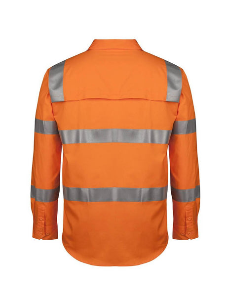 Hi Vis Long Sleeve D+N 150G Aust. Rail Work Shirt