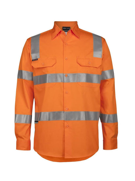 Hi Vis Long Sleeve D+N 150G Aust. Rail Work Shirt