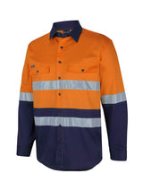 Hi Vis D+N Long Sleeve Stretch Work Shirt