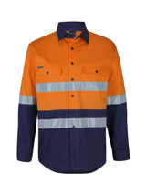 Hi Vis D+N Long Sleeve Stretch Work Shirt