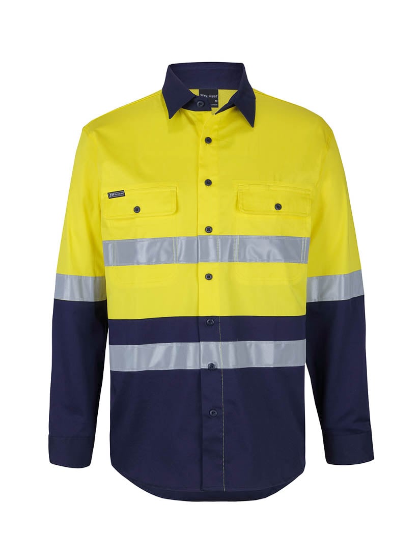 Hi Vis D+N Long Sleeve Stretch Work Shirt