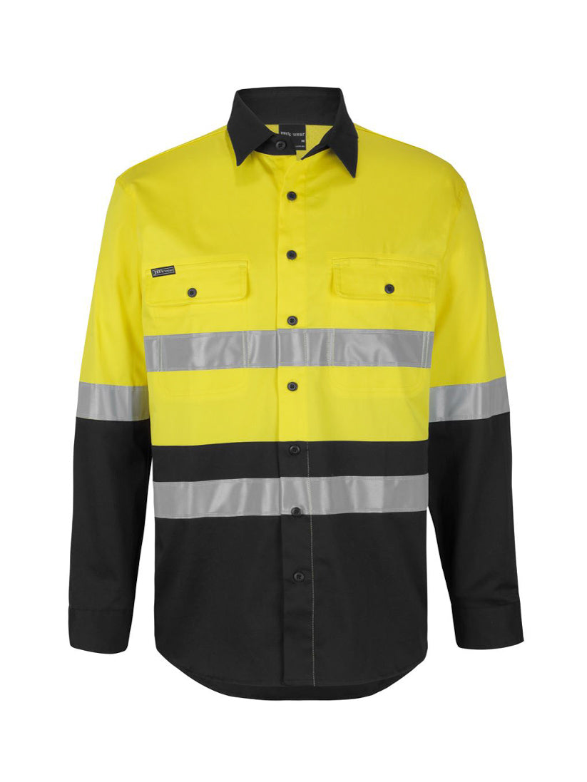 JB's Wear - Yellow and black long sleeve work shirt with reflective tape.