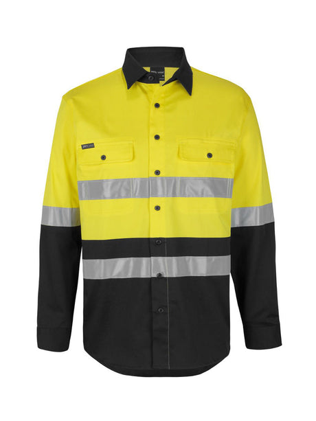 JB's Wear - Yellow and black long sleeve work shirt with reflective tape.